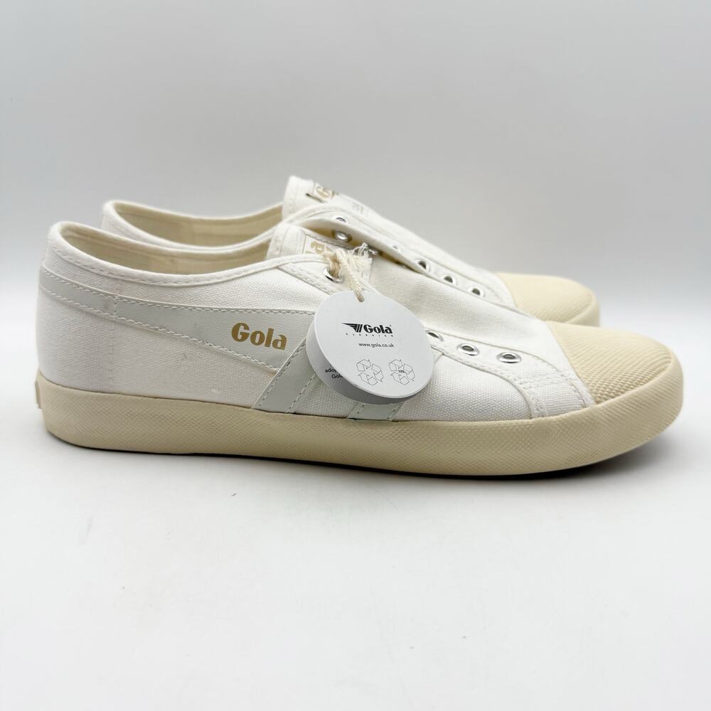 Gola Womens Coaster Low Top Casual Sneakers Size 10 EU 41 Off White Canvas EUC